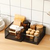 Rtteri 4 Pack Black Metal Wire Basket with Wood Handle
