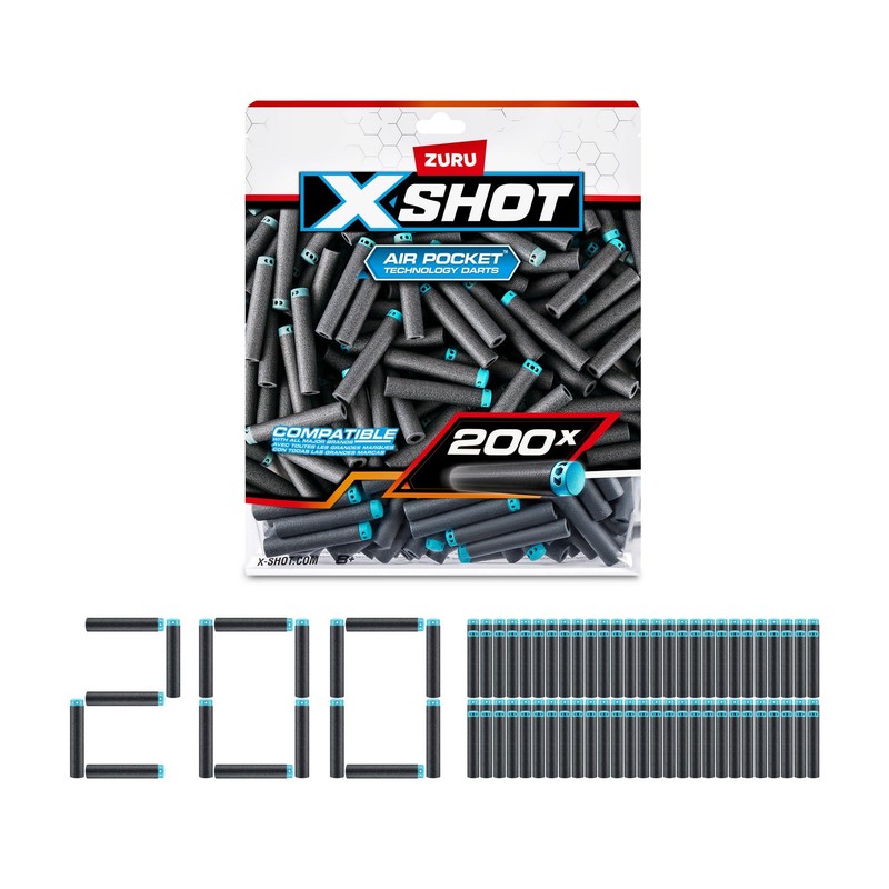 X-Shot Dart Big Refill - 200 Darts Refill Pack -