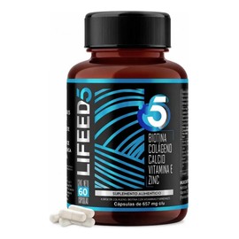 Biotina Colágeno Vitamina E Zinc Calcio 60 Cápsulas Lifeed5