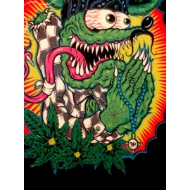 RAT FINK STICKER “PRAY FOR HEMP" 2 3/4 X 3 3/4“ GLOSSY VERY NICE!