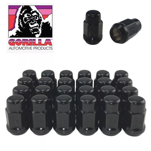 Gorilla Automotive 24 Gorilla Black Lug Nuts 14mm x 1.50
