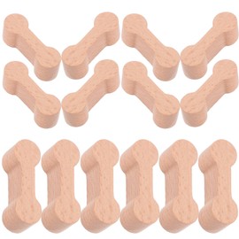 16 Pieces Wooden Rail Connectors Expansion Pack, Compatible with Railway Accessories, MäRklin Z, Wooden Railway Rails and Train Toy, DIY Wooden Train Adapter for Children