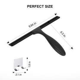 SetSail Shower Squeegee for Glass Doors, Stainless Steel Squeegee for Shower Glass Door All-Purpose Squeegee for Bathroom, Mirror, Tiles and Car Window Cleaning