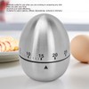Mechanical Timer Egg Shaped Clear Scale Stainless Steel Timing Reminder