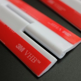 4 x 200mm White Acrylic Hinges. No glue required, Self Adhesive. White Plastic Acrylic, (7 7/8 in) -4 Pack-