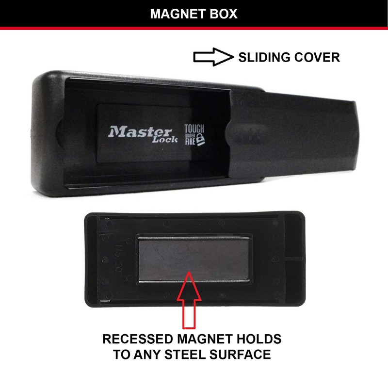 Master Lock 207EURD Magnetic Car Case (Hide Key), Black, Small