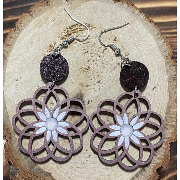 Handmade / Assembled NEW Boho Hippie Chic Hollow Brown Wood