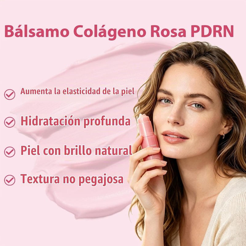 2PCS PDRN Pink Collagen Volume Multi Balm Stick, para Rostro
