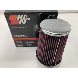 K&N RC-9360 Washable Clamp-On Universal Tapered Air Filter, 2.5" Flange X 6" H