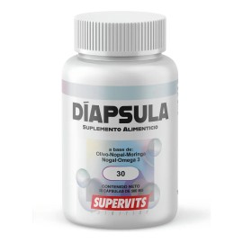 Suplemento Alimenticio Diapsula Ayuda A Reducir Los Niveles De Azucar Con Nopal 30 Capsulas SUPERVITS                                                 