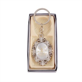 12 Pcs Quinceañera Lace Design Keychain Recuerdos de Sweet 15 Princess Birthday Shower Party Favor (White Gold), 4.3 inch