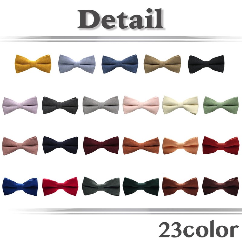 White Fang NC045 Velvet Plain Bow Tie, Chic Stylish, Casual,