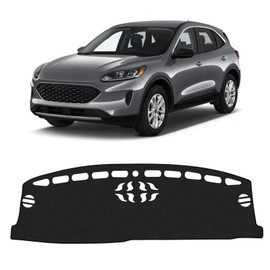 KUST Black Dash Cover for Ford Escape 2020-2023 2024 2025 2026 Left Hand Driving Dashboard Cover Non-Slip Interior Accessories for Ford Escape Custom Fit Dash Mat Sunshade Windshield No Glare