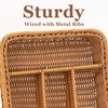 myHomeBody Rectangle Wicker Utensil Holder | Utensil Organizer | Cutlery