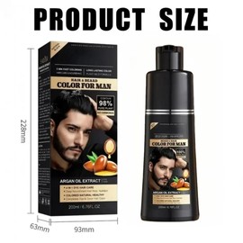 EHIOG Black Hair Dye Shampoo Und Black Hair Dye Schnelle Wirkung Natürliche Färbung 200ml Für Weißhaarabdeckung Für Männer Und Frauen