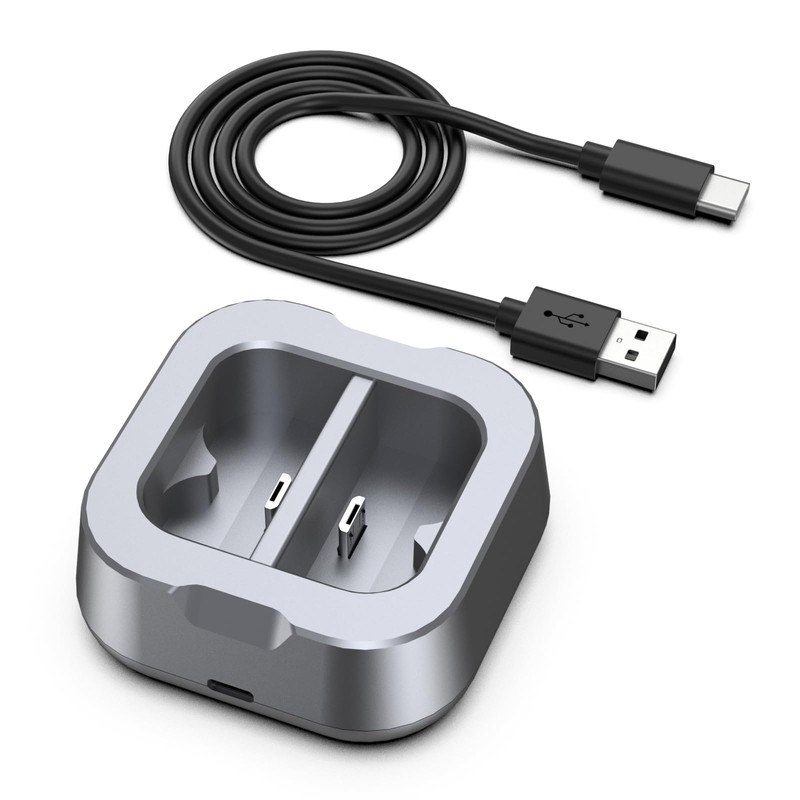 ZIPONAS 1-Pack Dual Port V4 Battery Charger Station for Ring