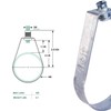 HIGHCRAFT ITSO-HQ114-10 Swivel Loop Pipe Hanger, Pre-Galvanized Steel, 1-1/4 in,