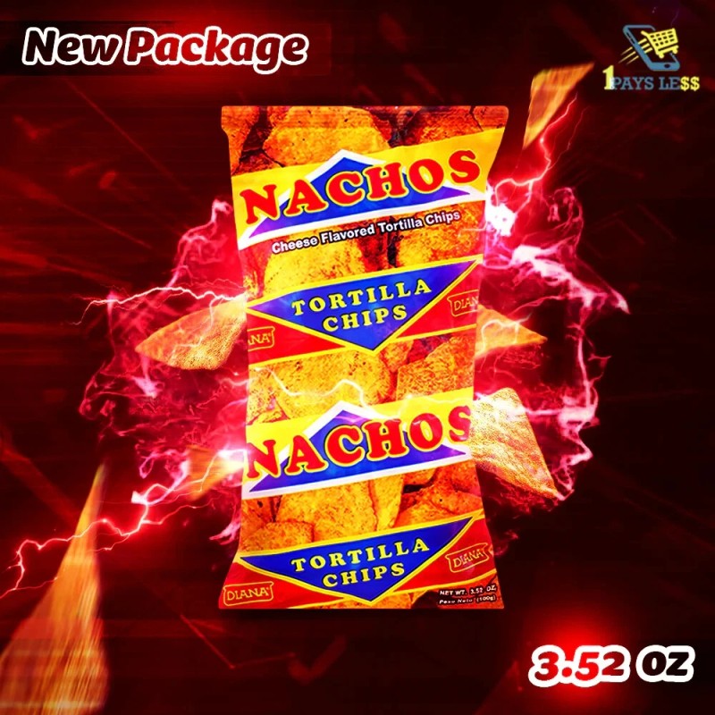 Diana Nacho Tortilla Chips Mexican 3.52 Ounce 100g, Pack of