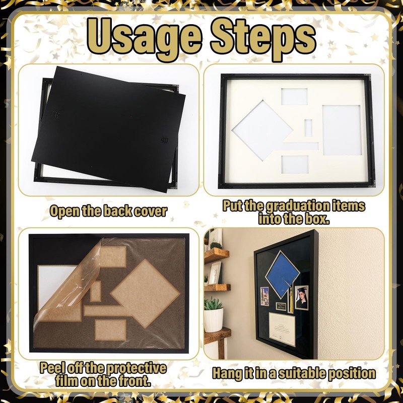 Weysat Extra Large Graduation Shadow Box 31 x 23 Inch