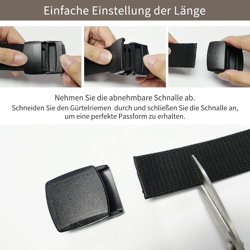 LionVII Mens Elastic Belt 130cm Stretch Belt with Plastic Buckle