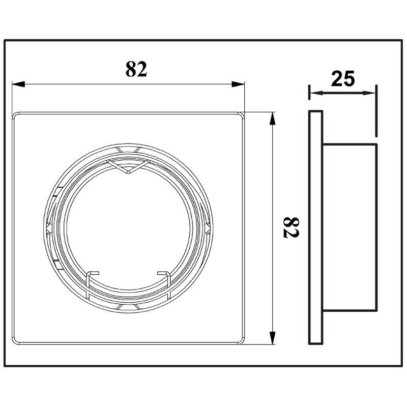 Trango® 6 LED Dimmable Square Recessed Downlight including 6X6 W