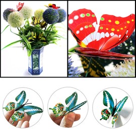 Attuslla Garden Butterfly Stakes Decor, 20 PCS Multicolor Butterfly Garden Ornaments, Indoor & Outdoor Yard Patio Planter Flower Bed Pot Spring Garden