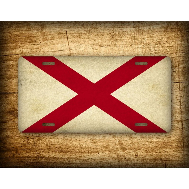 SignsAndTagsOnline Americana Alabama State Flag License Plate Vintage Replica Antique