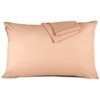 Hafaa Pillowcases 2 Pack Brushed Microfiber Peach Pillow Cases with