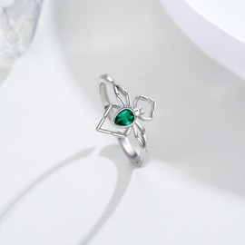 TRISHULA Spider Ring for Women 925 Sterling Silver Spider Adjustable Ring Animal Thumb Ring Animal Open Ring Halloween Ring Spider Jewelry Gift for Women