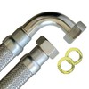 Flexible hose 1 inch nut x 1 inch nut with