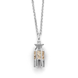 DUR K2818 Women's Necklace "Kap Norderney" Beach Sand 925 Silver Length Approx. 450 mm, Sterling Silver, Norderney, beach sand