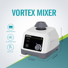 LACHOI Laboratory Vortex Mixer Speed 200-3000rpm Lab Vortex Shaker Touch & Continuous Function Orbital Diameter 4.5mm Shaker Mixer for Tubes Acrylic Paints Nail Polish