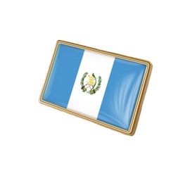 vmcoatdu Guatemala Flag Rectangle Pin Badge International Travel Brooch Metal Alloy Souvenir Pin for Hat Clothes Backpack (Guatemala)