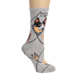 Bulldog Animal Socks On Gray 9-11
