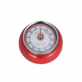 Dulton Kitchen Timer with Magnet Red Steel Analog Retro Diameter 70mm Depth 30mm 100-189RD