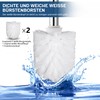 FIISAYL Miroir Toilet Brush with Stainless Steel Handle and Base