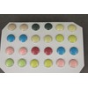 12 pair enamel painted post stud earrings round circle set