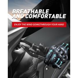 Mmhpluos Motorcycle Gloves with Hard Knuckle - Touchscreen, Anti-Slip, Airsoft, Motocross Dirt Bike Bicycle ATV UTV Gloves (Grey, XXL)