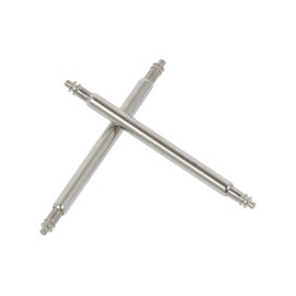 Pure Grey 2 x Spring Bars 18 mm x 1.5 Diameter Stainless Steel