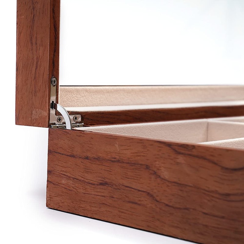 DOONARCES 8 Slots Brown Eyeglass Cases Wooden Sunglass Storage Display