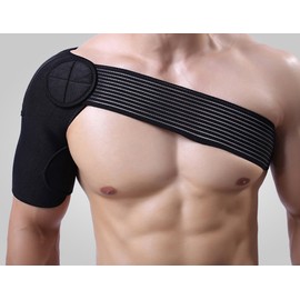 ZJchao Elastic Shoulder Brace Support Strap – Black