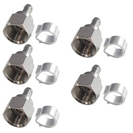 F-Factory Antenna Connector for 3C, 3C F-Type Connector with Aluminum Ring, Compatible with 4K/8K Broadcasting, Quantity [5 pieces] 3C-5P