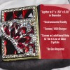 Unbranded Lighter USB Cute Feather Crown Red Ruby Crystal CZ