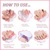 WOKOTO Semi Cured Gel Nail Strips For Toenails, 16 Size