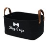 Geyecete X-Large Cotton Rope Dog Basket with Leather handle Blanket