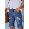 Necooer Womens Blue Five Points Plus Size Jean Shorts Summer
