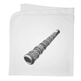 Azeeda 'Carved Didgeridoo' Cotton Baby Blanket/Shawl (BY00041472)