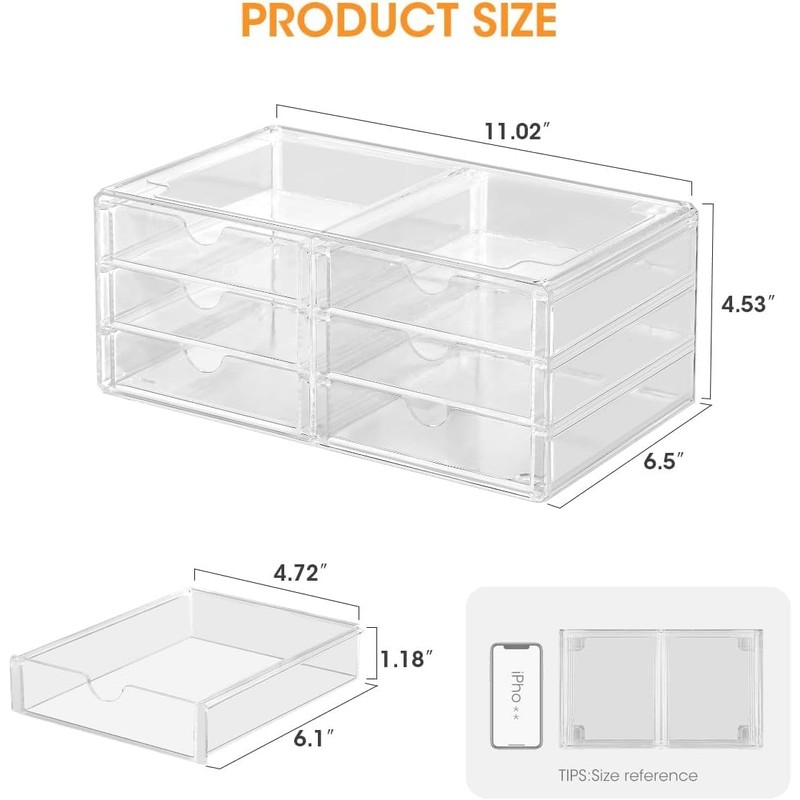 AIEVE Drink Packet Organizer, Stackable Storage Drawers for Tea Bag