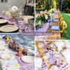 Lilac Purple Cheese Cloth Table Runner Easter Spring Boho Romantic