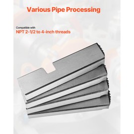 Happybuy 2-1/2" to 4" NPT Heavy-Duty Pipe Threading Dies Set (4-Pack) - High-Speed Steel Right-Hand Cutters for Professional Pipe Threading Machines